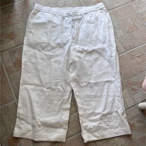 Women's White Linen Pants